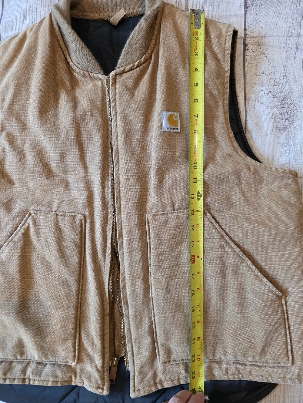 Carhartt Men's Size XL Vintage VQ186 Made In USA Full Zip Vest Quilted Lining - Picture 10 of 11